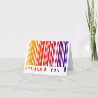 Colorful Barcode Thank You Note Card