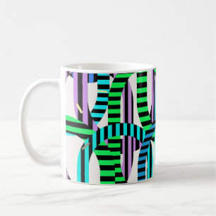 Colorful Bauhaus Geometric Pattern Coffee Mug