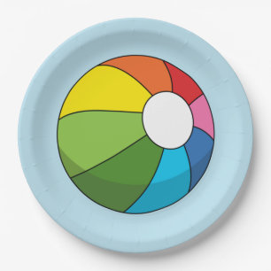 Colorful Beach Ball Paper Plate