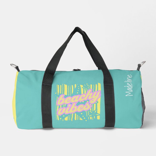 Colorful Beach Seashells Duffle Bag (Front)