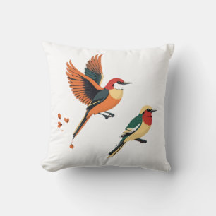 Colorful Bee-Eater Birds in Flight and Perched Cushion