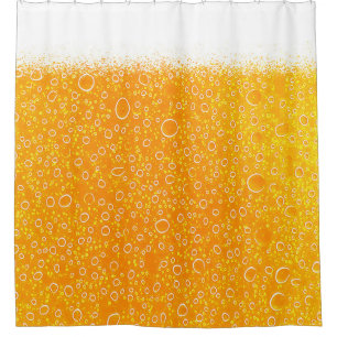 Colorful beer shower curtain