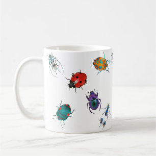 Colorful beetles coffee mug