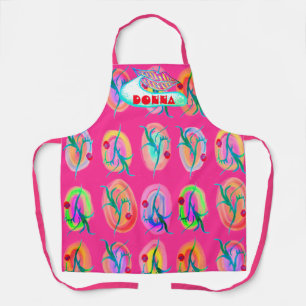 Colorful Berries, your Smile and Your Name Apron