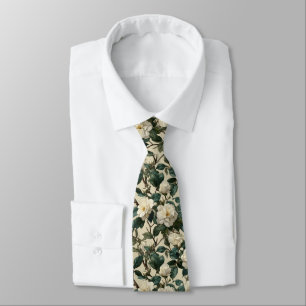 Colorful Best Gifts For Men Gardenias Flower Tie