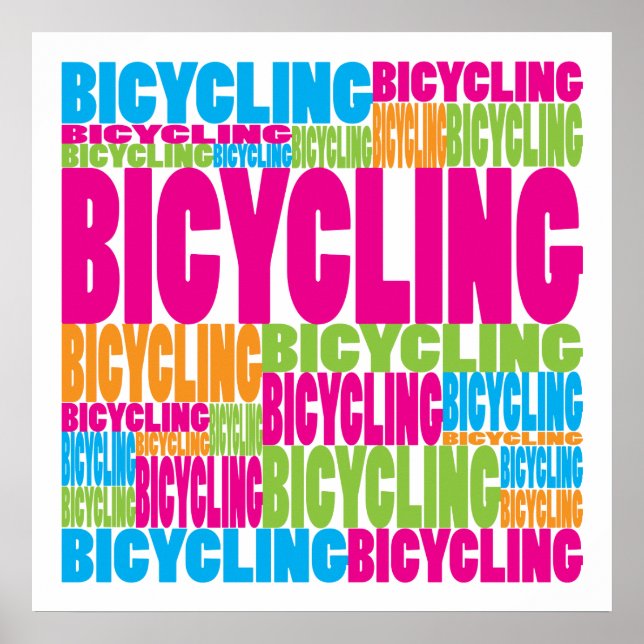 Colorful Bicycling Poster (Front)