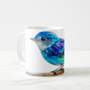 colorful bird coffee mug