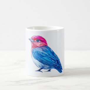 colorful bird coffee mug
