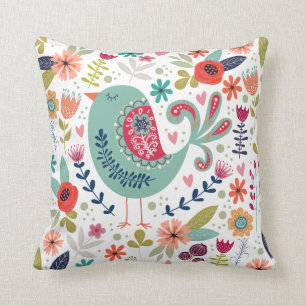 Colorful Bird Cushion