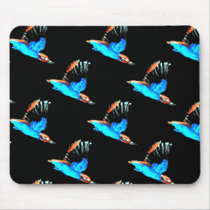 Colorful Bird Pattern Kingfishers Mouse Mat