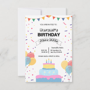 Colorful Birthday Party Invitation