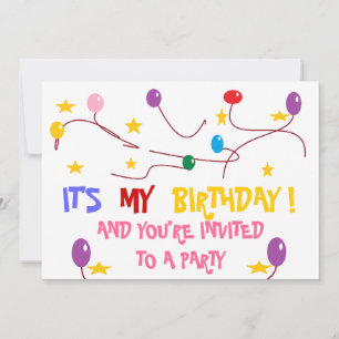 COLORFUL BIRTHDAY PARTY INVITATION