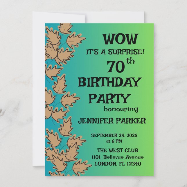 Colorful Birthday party Invitation (Front)