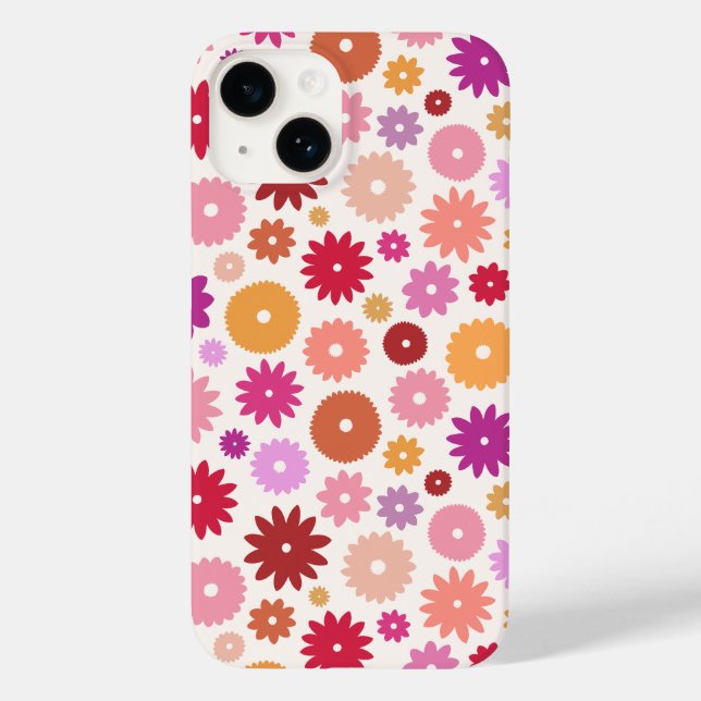 Colorful Blooms Pattern Case-Mate iPhone Case (Back)