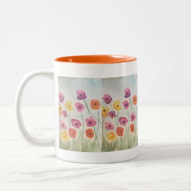 Colorful Blossoms Deluxe Mug (Left)