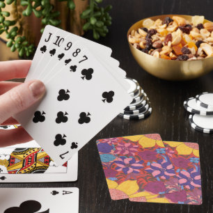 Colorful Bohemian Floral Playing Cards