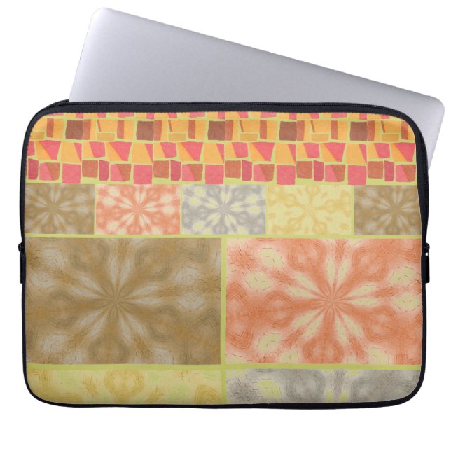 Colorful Bohemian Patchwork Laptop Sleeve (Front)