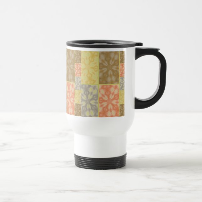 Colorful Bohemian Patchwork Travel Mug (Right)