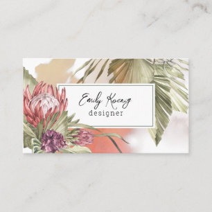 Colorful Boho Floral  Business Card