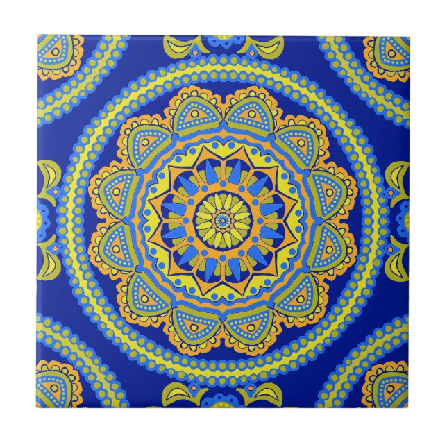 Colorful Boho Moroccan Tile (Front)