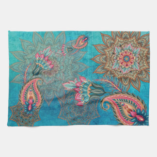Colorful Boho, Paisley and Mandala Kitchen Towel