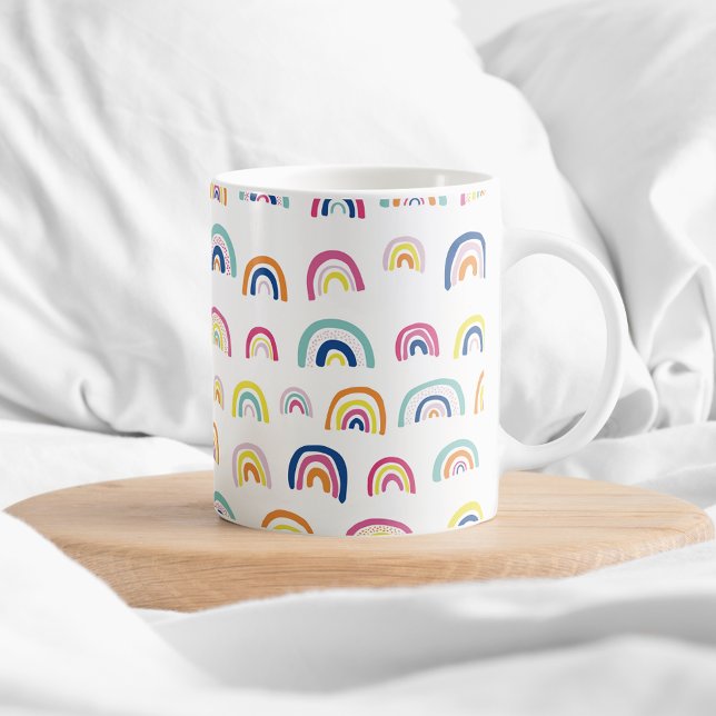 Colorful Boho Rainbow Pattern Coffee Mug (Creator Uploaded)