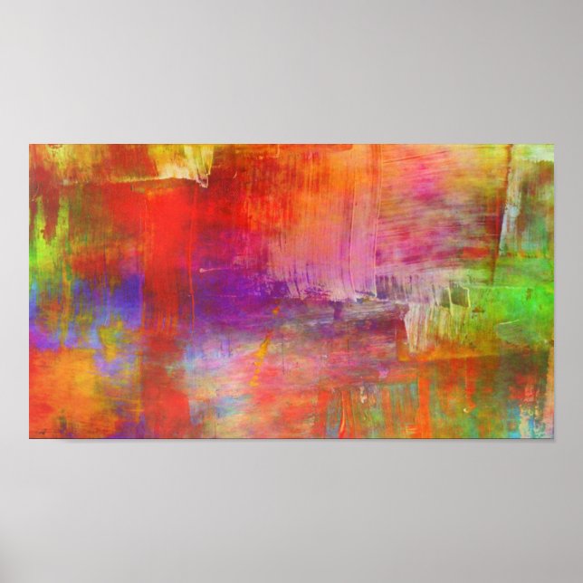 Colorful Bold Abstract Painting Poster (Front)