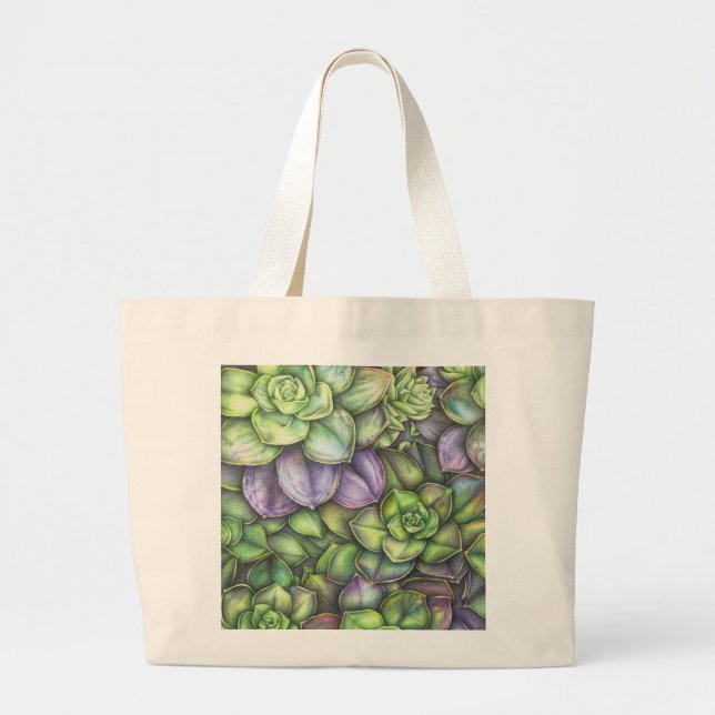 Colorful Botanical Illustration Tote Bag (Front)