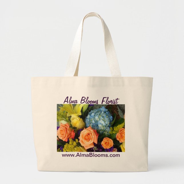 Colorful Bouquet Large Tote Bag (Front)