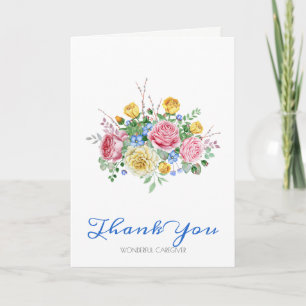 Colorful Bouquet Thank You Card