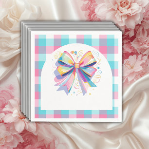 Colorful Bow Baby Shower Napkin