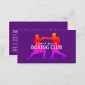 Colorful Boxing Match, Boxer, Boxing Trainer Business Card (Front/Back)