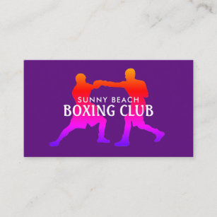 Colorful Boxing Match, Boxer, Boxing Trainer Business Card