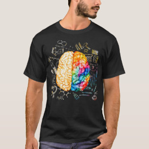 Colorful Brain Science And Art Neuroscience Neurol T-Shirt