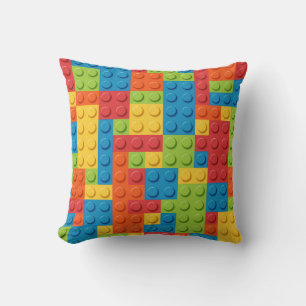 colorful bricks kids pattern cushion