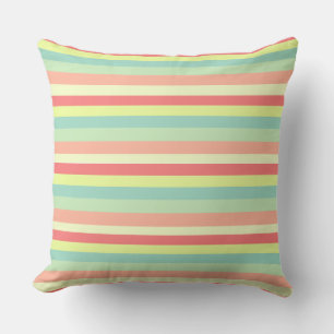 Colorful Bright Stripes Cushion