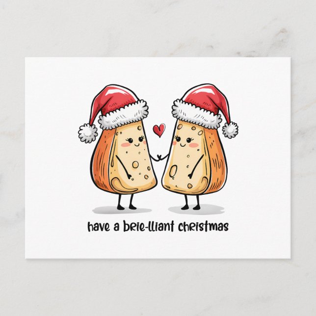 Colorful Brilliant Christmas Postcard (Front)