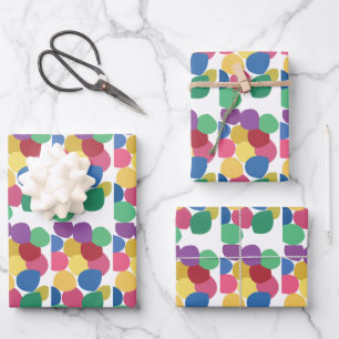 Colorful Bubblegum Gumballs Wrapping Paper Sheet