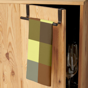 Colorful Buffalo Check Plaid Checkered Pattern Tea Towel