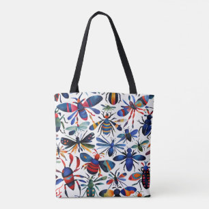 Colorful Bugs Whimsical Insects Art  Tote Bag