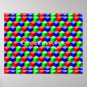 Colorful Building Blocks Thunder_Cove 3-D Poster
