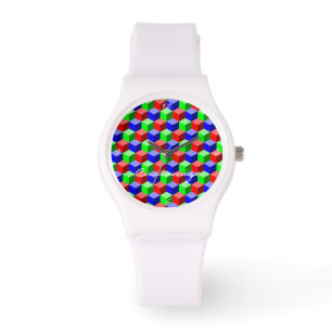 Colorful Building Blocks Thunder_Cove 3-D Watch