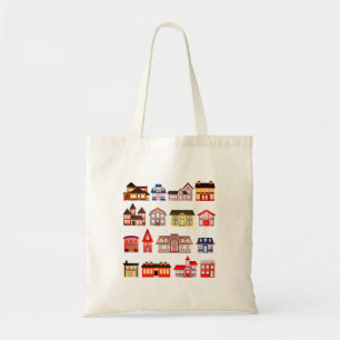 Colorful Buildings Architecture Tote Bag