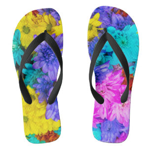 Colorful Bunch of Flowers Flip Flops