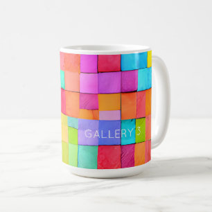 Colorful Business NAME Abstract Art Modern Fun Coffee Mug