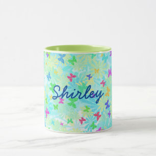 Colorful Butterflies and Daisies by Shirley Taylor Mug