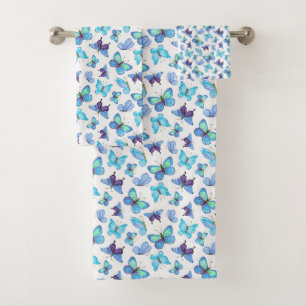 Colorful Butterflies Bath Towel Set