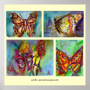 COLORFUL BUTTERFLIES COLLECTION POSTER