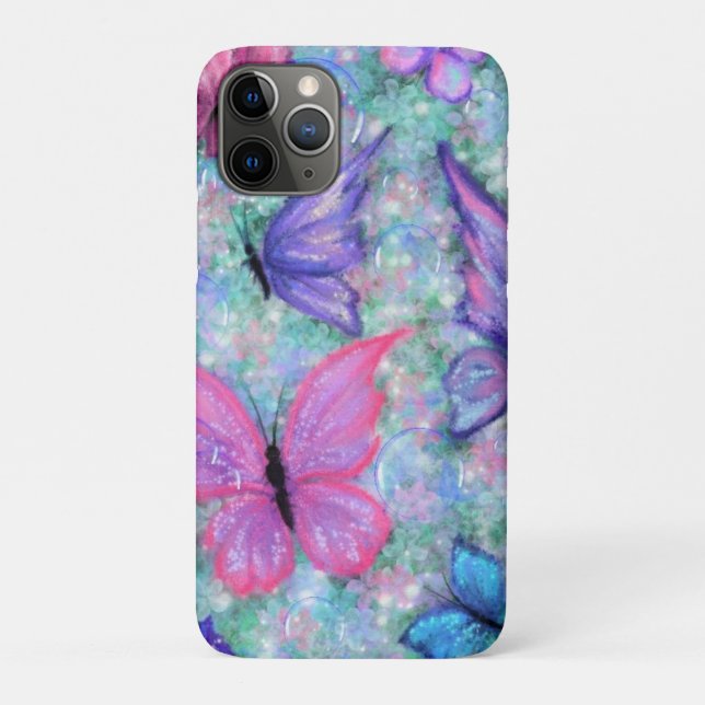 Colorful Butterflies Flying - Joy Case-Mate iPhone Case (Back)