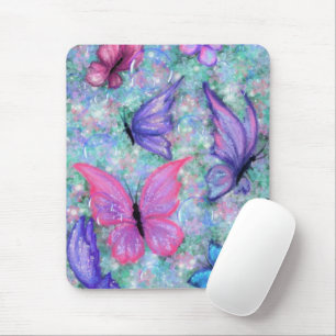 Colorful Butterflies Flying - Joy Mouse Mat